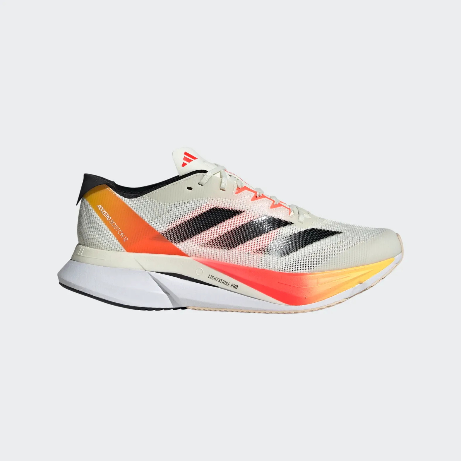 adidas ADIZERO ボストン１２　 ホワイト/オレンジ/ブラック ADIDAS Adizero Boston 12 IVORY/BLACK/RED